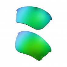Walleva Emerald Mr.Shield Polarized Replacement Lenses for Oakley Half Jacket XLJ Sunglasses