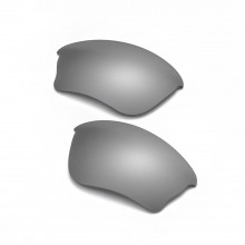Walleva Titanium Mr.Shield Polarized Replacement Lenses for Oakley Half Jacket XLJ Sunglasses