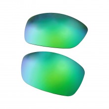 Walleva Emerald Mirror Coated Mr.Shield Polarized Replacement Lenses for Oakley Hijinx Sunglasses