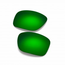 Walleva Emerald Mirror Coated Mr.Shield Polarized Replacement Lenses for Oakley Holbrook(OO9102 Series) Sunglasses