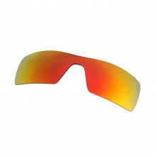 Walleva Fire Red Mr.Shield Polarized Replacement Lenses For Oakley Oil Rig Sunglasses