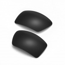 Walleva Black Mr.Shield Polarized Replacement Lenses for Oakley Eyepatch 2 (OO9136 Series) Sunglasses