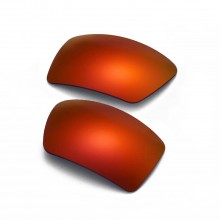 Walleva Fire Red Mr.Shield Polarized Replacement Lenses for Oakley Eyepatch 2 (OO9136 Series) Sunglasses