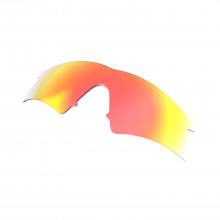 Walleva Fire Red Mr.Shield Polarized Replacement Lenses for Oakley M Frame Sweep Sunglasses
