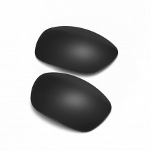 Walleva Mr.Shield Polarized Black Replacement Lenses for Oakley Ten (OO9128 Series) Sunglasses