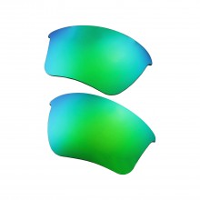 Walleva Emerald Mr.Shield Polarized Replacement Lenses for Oakley Half Jacket 2.0 XL (OO9154 Series) Sunglasses