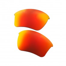 Walleva Fire Red Mr.Shield Polarized Replacement Lenses for Oakley Half Jacket 2.0 XL Sunglasses