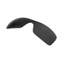 Walleva Mr.Shield Polarized Black Replacement Lenses for Oakley Batwolf (OO9101 Series) Sunglasses