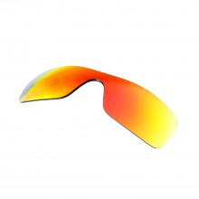 Walleva Mr.Shield Polarized Fire Red Replacement Lenses for Oakley Batwolf (OO9101 Series) Sunglasses