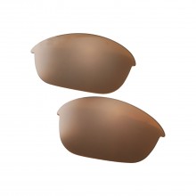 Walleva Mr.Shield Brown Polarized Replacement Lenses for Oakley Half Jacket 2.0 Sunglasses