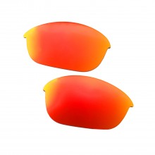 Walleva Mr.Shield Polarized Fire Red Replacement Lenses for Oakley Half Jacket 2.0 Sunglasses