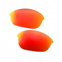 Walleva Mr.Shield Polarized Fire Red Replacement Lenses for Oakley Half Jacket 2.0 (OO9144 Series) Sunglasses