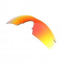 Walleva Mr Shield Polarized Fire Red Replacement Lenses for Oakley M Frame Strike Sunglasses