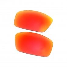 Walleva Fire Red Mr.Shield Polarized Replacement Lenses For Spy Optic Logan Sunglasses