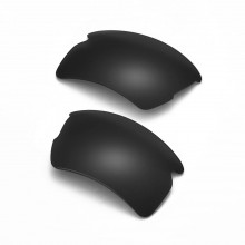 Walleva Mr.Shield Black Polarized Replacement Lenses for Oakley Flak 2.0 XL (OO9188 Series) Sunglasses