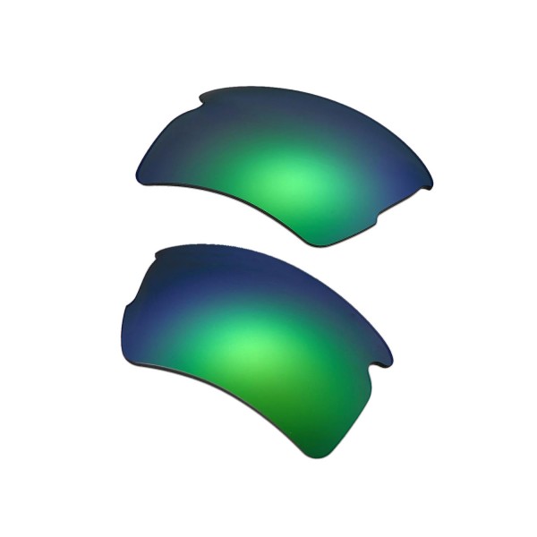 Walleva Mr.Shield Emerald Polarized Replacement Lenses for Oakley Flak 2.0 XL OO9188 Series Sunglasses