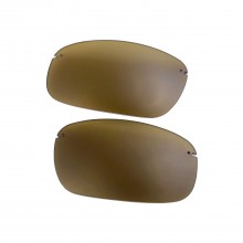 Walleva Brown Mr. Shield Polarized Replacement Lenses For Maui Jim Ho'okipa MJ407 Sunglasses