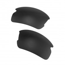 Walleva Mr.Shield Black Polarized Replacement Lenses for Oakley Flak 2.0 (OO9295 Series) Sunglasses