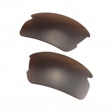 Walleva Mr.Shield Brown Polarized Replacement Lenses for Oakley Flak 2.0 (OO9295 Series) Sunglasses
