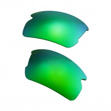 Walleva Mr.Shield Emerald Polarized Replacement Lenses for Oakley Flak 2.0 (OO9295 Series) Sunglasses