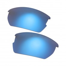Walleva Mr.Shield Ice Blue Polarized Replacement Lenses for Oakley Wiley X Valor Sunglasses