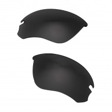 Walleva Mr.Shield Black Polarized Replacement Lenses for Oakley Flak Draft(OO9364 Series) Sunglasses
