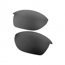 Walleva Black Mr. Shield Polarized Replacement Lenses For Oakley Unstoppable(OO9191 Series) Sunglasses