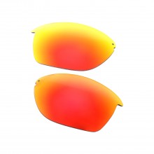 Walleva Fire Red Mr. Shield Polarized Replacement Lenses For Oakley Unstoppable(OO9191 Series) Sunglasses