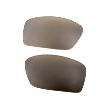 New Walleva Brown Mr. Shield Polarized Replacement Lenses For Oakley Square Wire II(OO4075 and OO6016 Series) Sunglasses