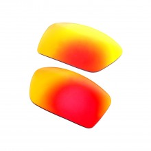 Walleva Fire Red Mr. Shield Polarized Replacement Lenses For Oakley Square Wire II (OO4075 and OO6016 Series) Sunglasses