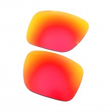 Walleva Fire Red Mr. Shield Polarized Replacement Lenses For Oakley Holbrook XL (OO9417 Series) Sunglasses