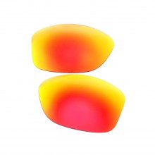 Walleva Fire Red Mr. Shield Polarized Replacement Lenses For Oakley Cohort (OO9301 Series) Sunglasses