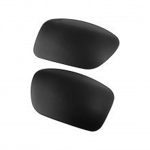 Walleva Black Mr. Shield Polarized Replacement Lenses For Oakley Double Edge (OO9380 Series) Sunglasses