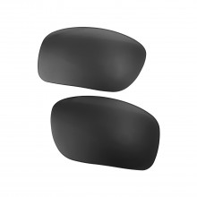 Walleva Black Mr. Shield Polarized Replacement Lenses For Oakley SI Ballistic Shocktube (OO9329 Series) Sunglasses