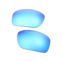 Walleva Ice Blue Mr. Shield Polarized Replacement Lenses For Oakley SI Ballistic Shocktube (OO9329 Series) Sunglasses