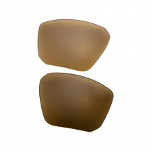 Walleva Brown Mr. Shield Polarized Replacement Lenses For Oakley Targetline (OO9397 Series) Sunglasses