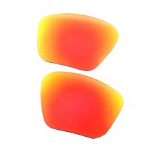 Walleva Fire Red Mr. Shield Polarized Replacement Lenses For Oakley Targetline(OO9397 Series) Sunglasses