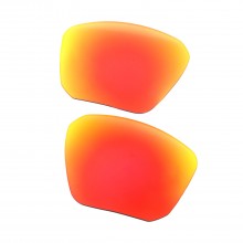 Walleva Fire Red Mr. Shield Polarized Replacement Lenses For Oakley Targetline (OO9397 Series) Sunglasses