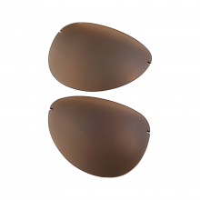 Walleva Brown Mr. Shield Polarized Replacement Lenses For Oakley Tailpin(OO4086 Series) Sunglasses
