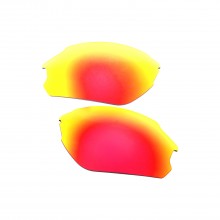 Walleva Fire Red Mr. Shield Polarized Replacement Lenses For Smith Optics Parallel D-Max Sunglasses