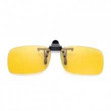 Walleva Yellow Polarized Clip-on Flip-up Sunglasses Lenses