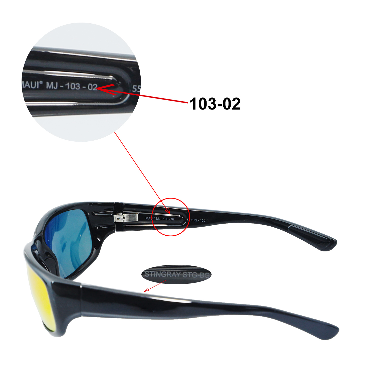 Walleva Polarized Transition/Photochromic Lenses For For Maui Jim
