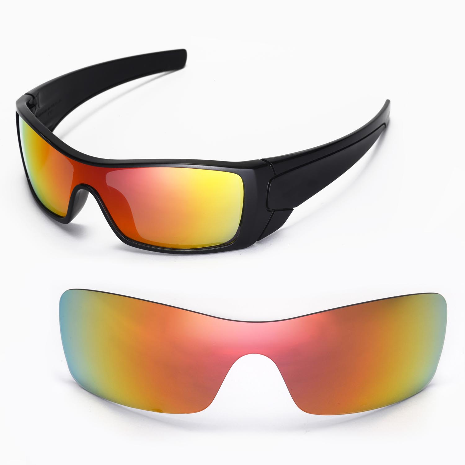 New Walleva Fire Red Replacement Lenses 