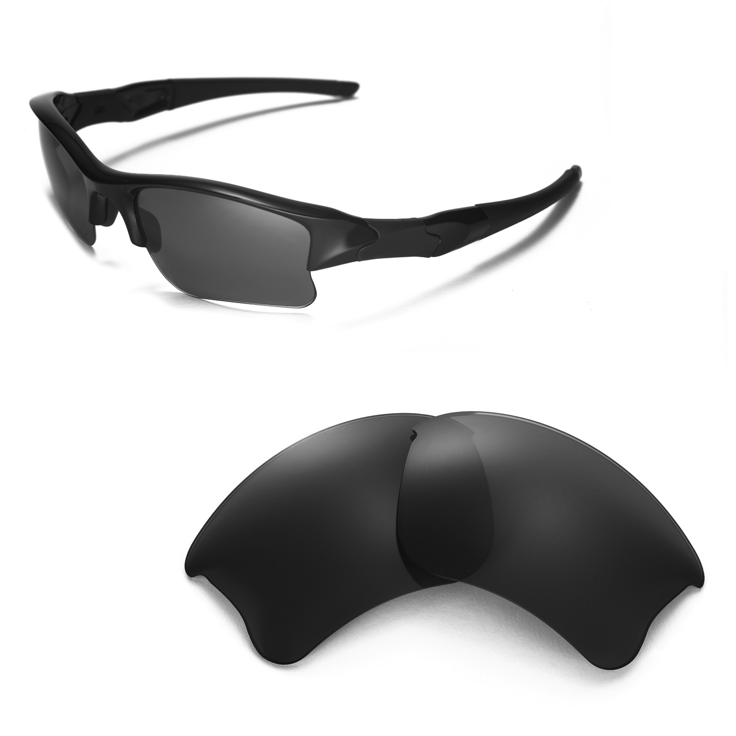 oakley flak jacket xlj black iridium polarized replacement lenses