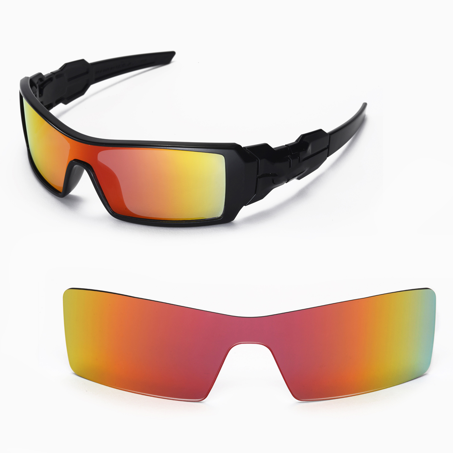 oakley fire red lenses