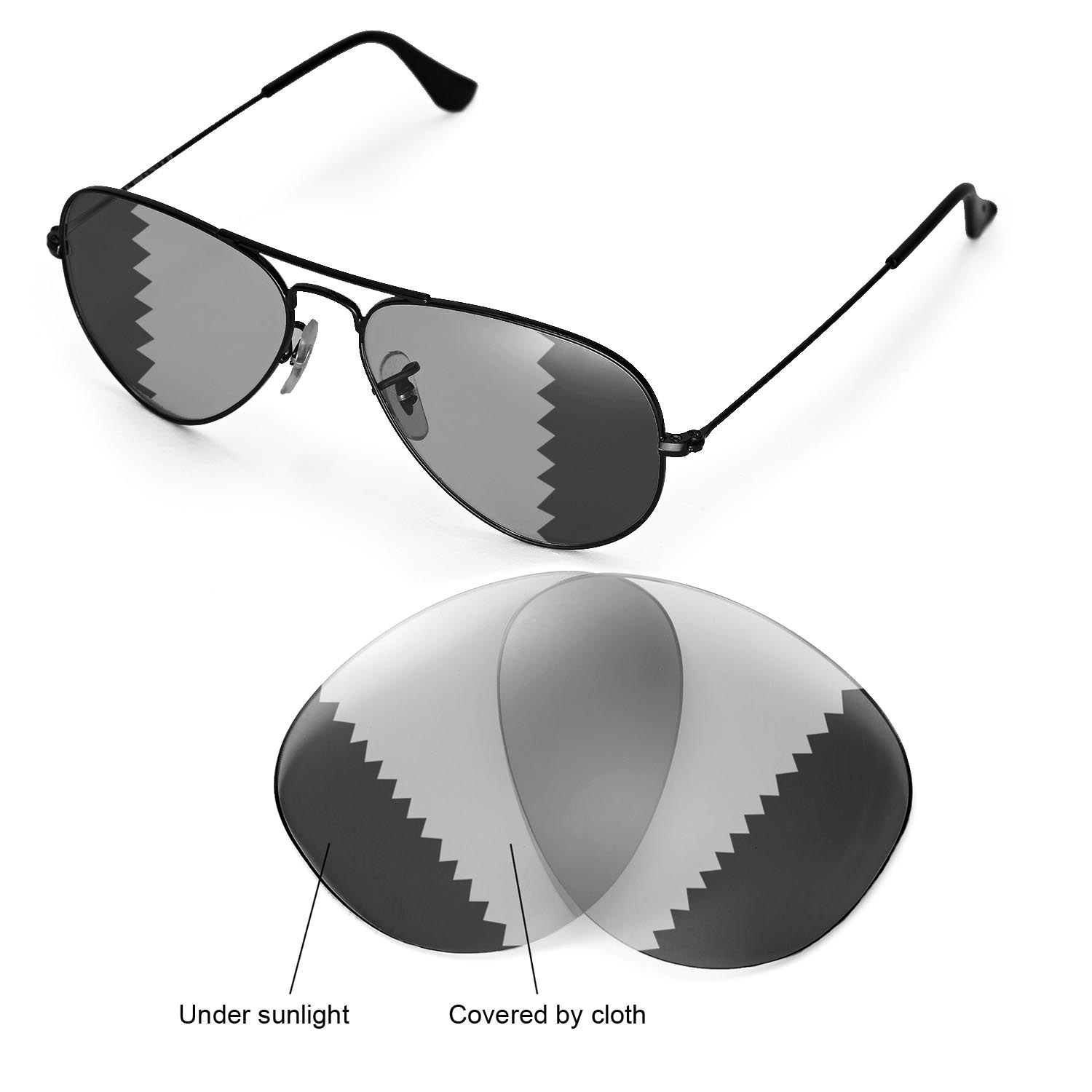 ray ban 55mm aviator polarized