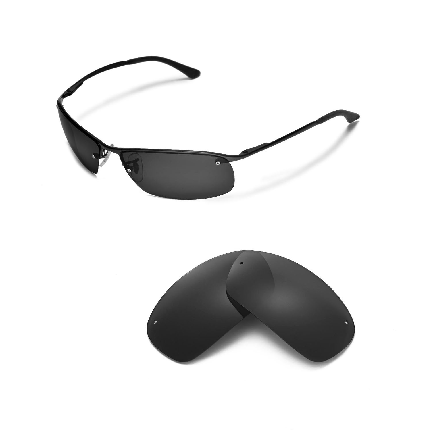 New Walleva Black Polarized Replacement 