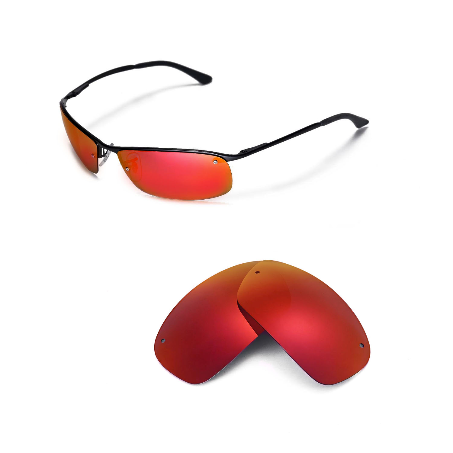 ray ban aviator rouge