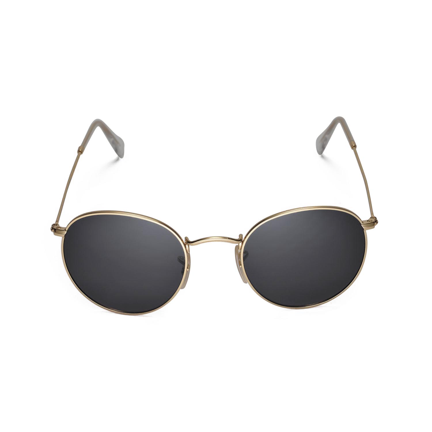 ray ban round gold black