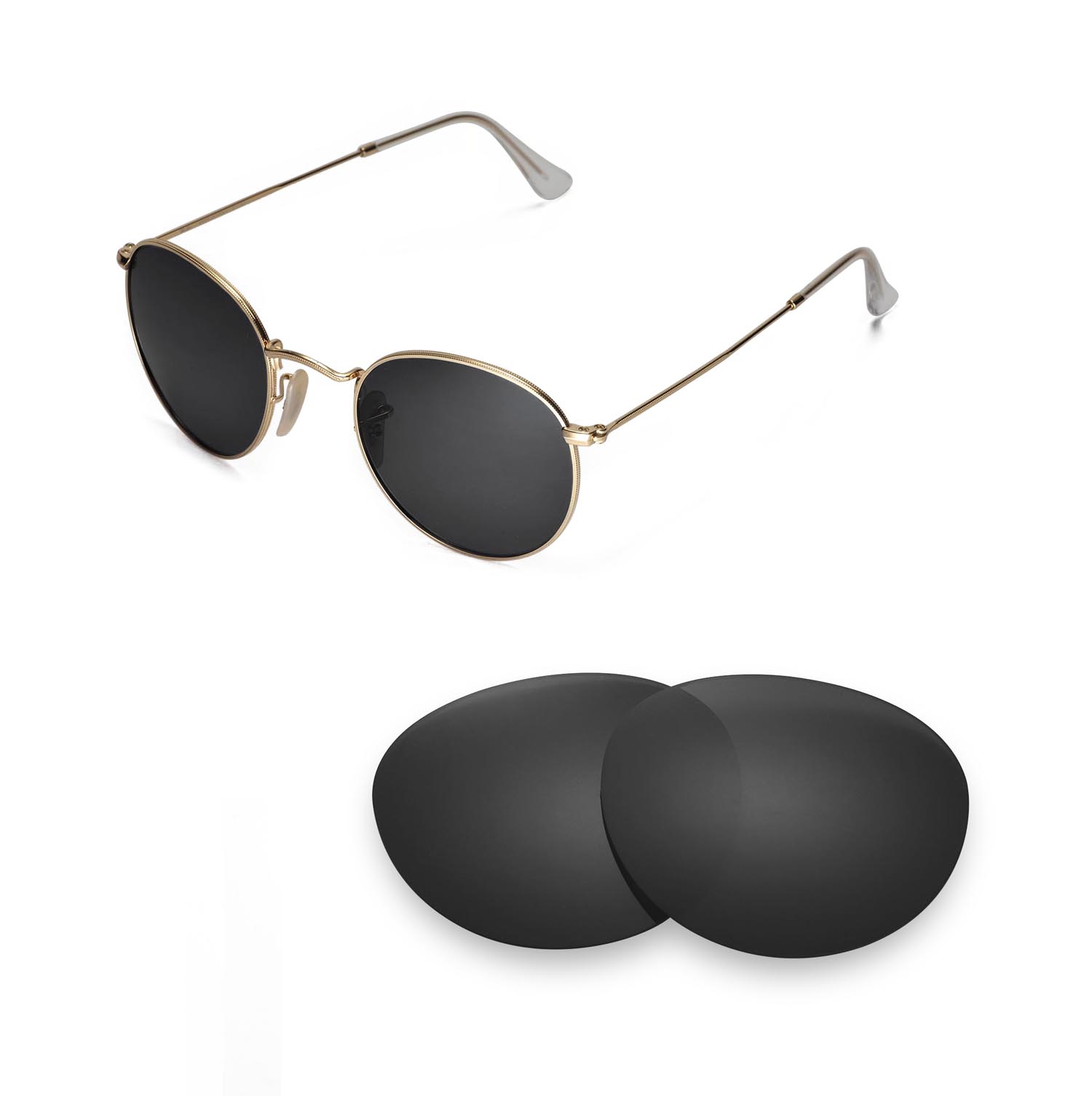 ray ban black lenses